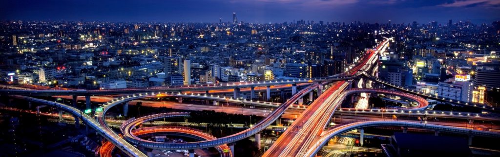 ループ橋と夜景